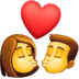 👩‍❤️‍💋‍👨 kiss: woman, man display on Facebook